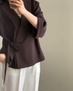 شومیز کرپ با تنخوری شیک