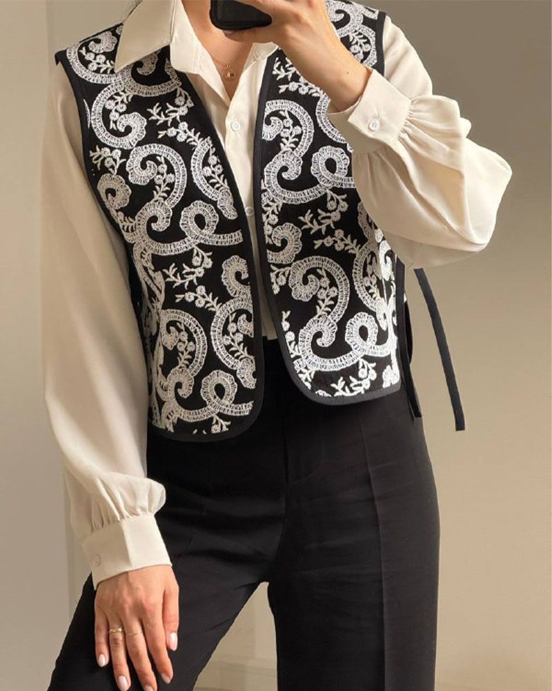 vest-tanab-doozi5 وست طناب دوزی زمینه مشکی - Image 1